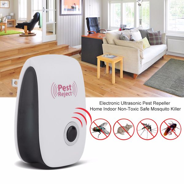 Controlo de roedores barata interior Mosquito Mosquito Insect Killer Ultrasonic Pest Repeller EU/US / UK Plug Electronic mosquito repellent CE / FC / RoHS