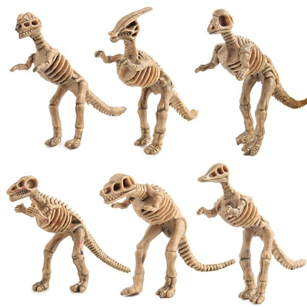 

dino fossil dinosaur model educational toy gift plastic dinosaur skull home decoration 12pcs/set