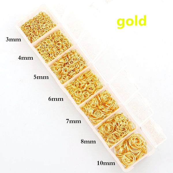 

diy handmade jewelry accessories open ring closed ring single set boxed bead material accessories, Blue;slivery