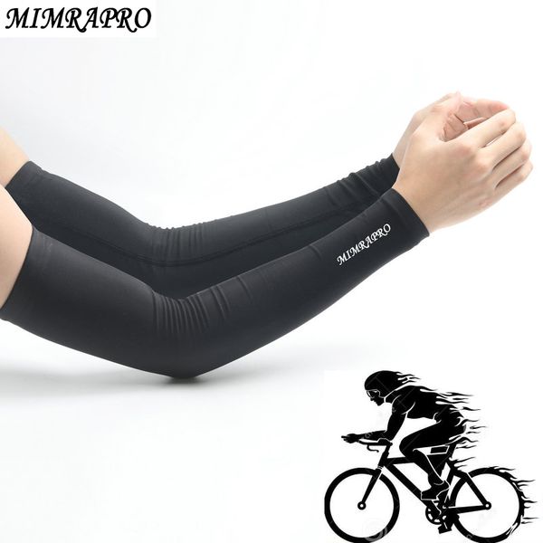 

mimrapro breathable cycling arm sleeve black anti-sweat sunscreen riding warmer cuff mountain road bike bicycle arm cuff 04-01, Black;gray