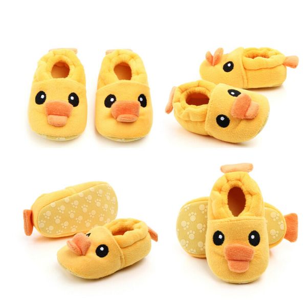 

lovely newborn infant baby boy girl anti slip shoes soft sole cartoon plush slipper 0-18m