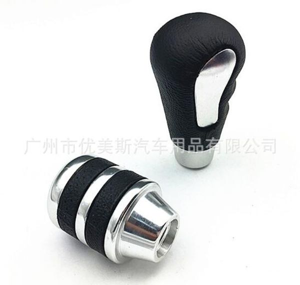 

universal leather aluminum shift knob car gear shift knob manual transmission stick lever fit for