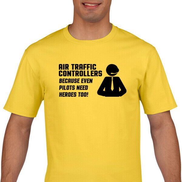 

atc t shirt - air traffic controller t shirt - even pilots need heros, White;black
