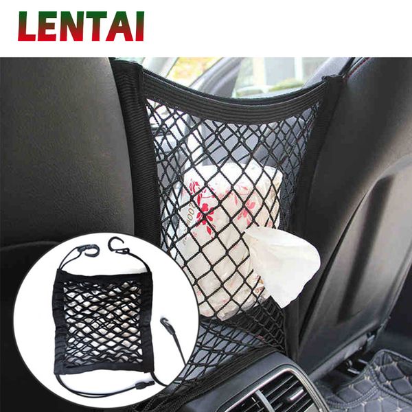 

lentai 1pc car storage net pocket auto seat phone bag for toyota corolla seat leon jeep renegade fabia rapid