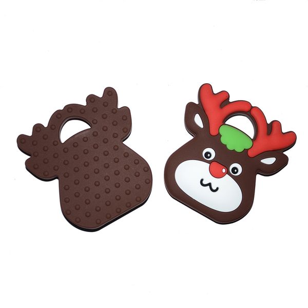 

новые силиконовые elk младенца прорезыватель животных серии детские молярные игрушки рождественские подарки дети food grade шлифовального зу