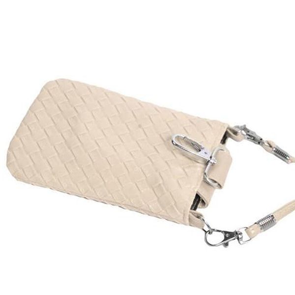 

lady knitted pu pattern phone pouch holder case shoulder bag for iphone7 plus