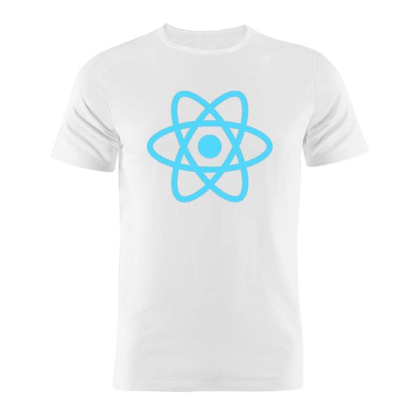 

100% cotton t shirt coder developer programmer react js javascript library funny minimalist artwork gift tee, White;black