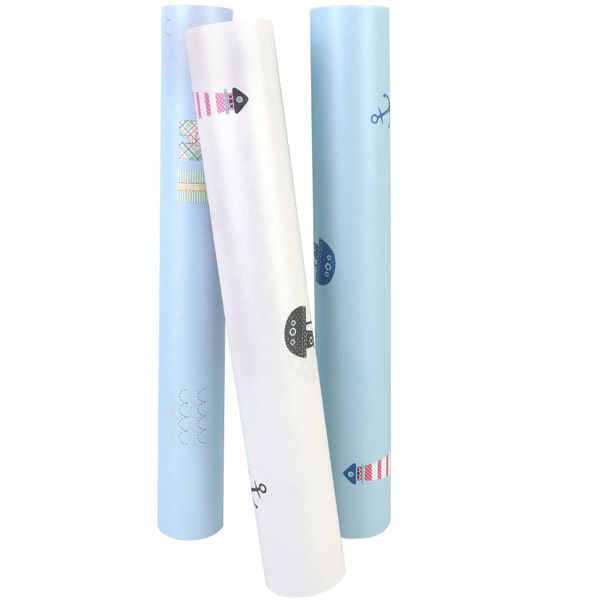 

home wall decoration blue cartoon sailing children's room wallpaper boy bedroom girl child mediterranean style wallpaper nordic househo