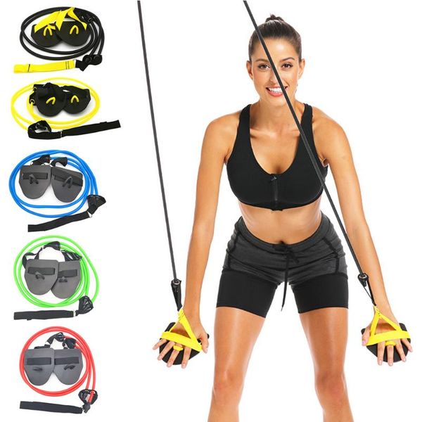 

pro swimming exercise land arm strength resistance belt kids hand webbed paddle swimming water trainer elastic band