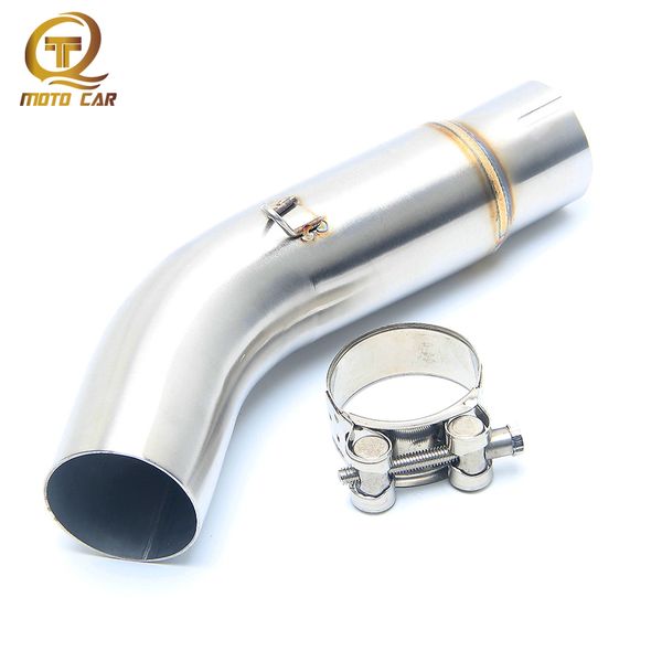 

motorcycle exhaust pipe mid tube escape muffler steel connect link pipe exhaust adapter for gsr 750 gsr750 gsx-s 750