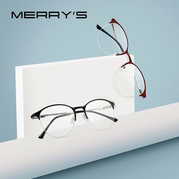 

merrys design fashion trending oval glasses frame men/women myopia prescription half optical eyeglasses s2042, Silver