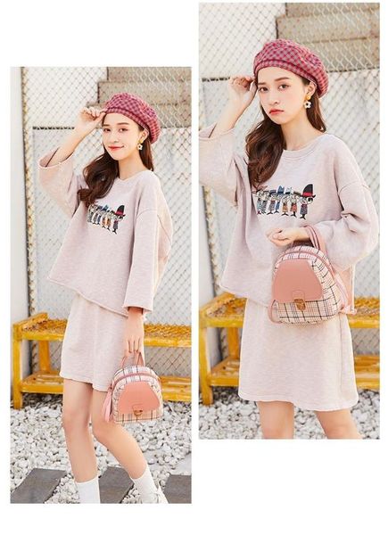 

women's mini backpack printed lattice lock small backpack korean women's small