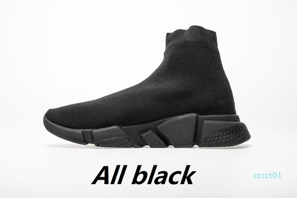 

2019 designer shoes speed trainer oreo triple black green flat luxury fashion socks boot designer men women sneakers with box dust bag ct01
