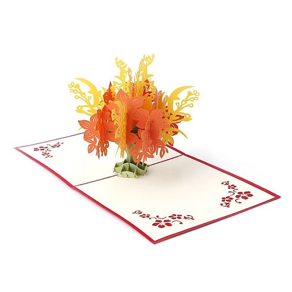 

new 3d pop up greeting card handmade happy birthday merry christmas greeting card to anyone blessing