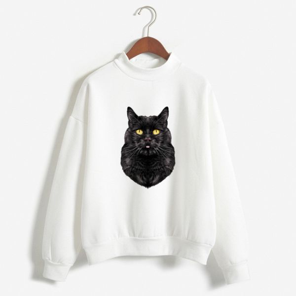 

hooded sweatshirt hoodie cat 2019 brand hoodies women female long sleeve solid color tracksuit sweat coat casual sportswear 2xl, Black