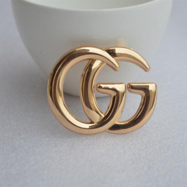

Luxury Exquisite Double Letter G Brooch For Women Statement Brand Fashion Brooches Pin Clothes Accessories Jewelry Gift