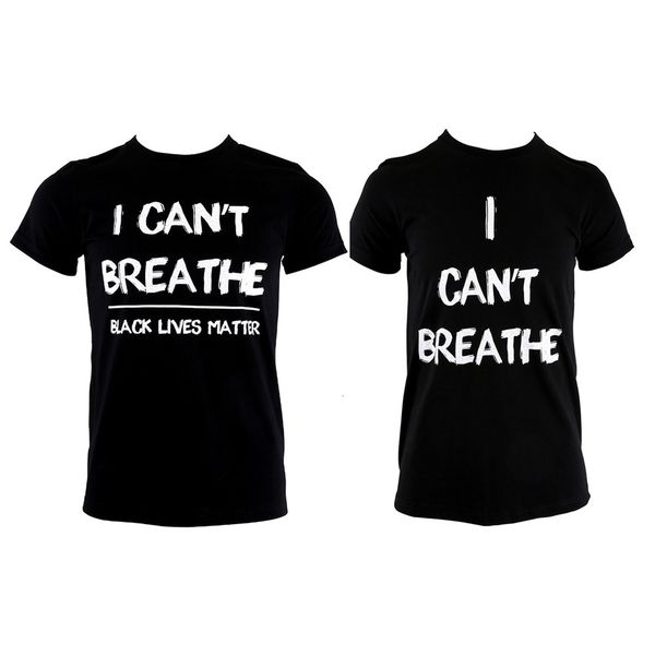 

i cancan't breathe i can't breathe letter printed t-shirt short sleeve, Gray;blue