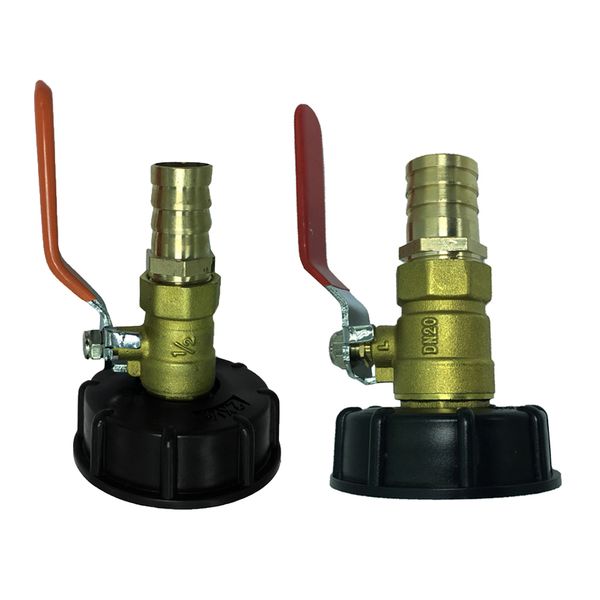 

2 pcs ibc barrel adapter valve (s60x6) garden watering tap tank fitting tool