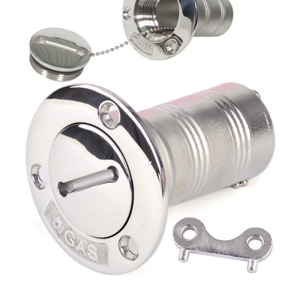 

dwcx 1.5inch stainless steel marine deck gas fuel tank filler with cap and key for boats yachts caravans campervans motorhomes