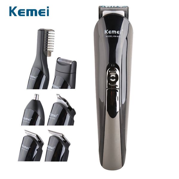 

km-600 kemei 6 in 1 electric shaver hair trimmer titanium hair clipper shaving machine cutting beard trimmer men styling tools