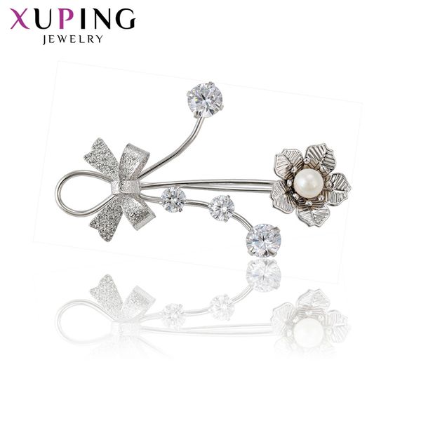 

xuping jewelry arrivals flower shape brooches for women fashion elegant temperament family party gift s184.3-brooches-122, Gray