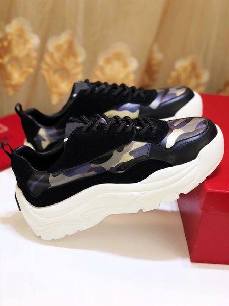 

2019 new gift designer sneakers genuine leather famous man women walking casual shoes with golden nails size 36-45, Black