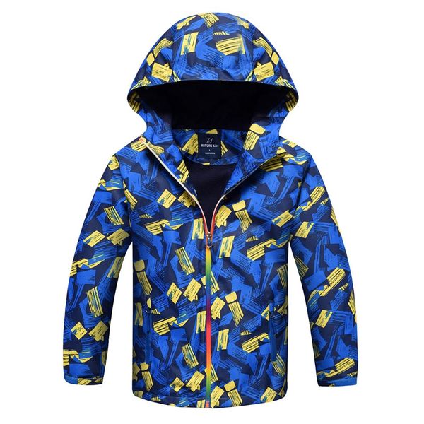 

trench coat for children 2019 boys windbreaker autumn and winter jackets children's windproof waterproof plus velvet warm jacket, Camo