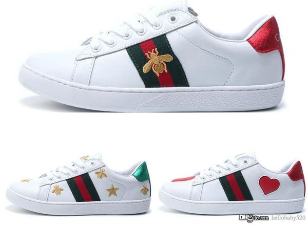 

Blue de igner hoe ace white new embroidered men women genuine leather de igner neaker black ca ual hoe be t