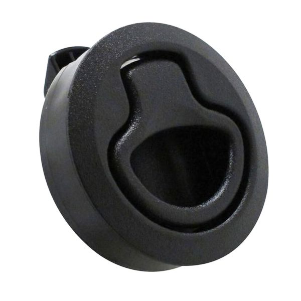

nylon 2 inch flush pull hatch slam latch for rv boat deck - non-locking - black