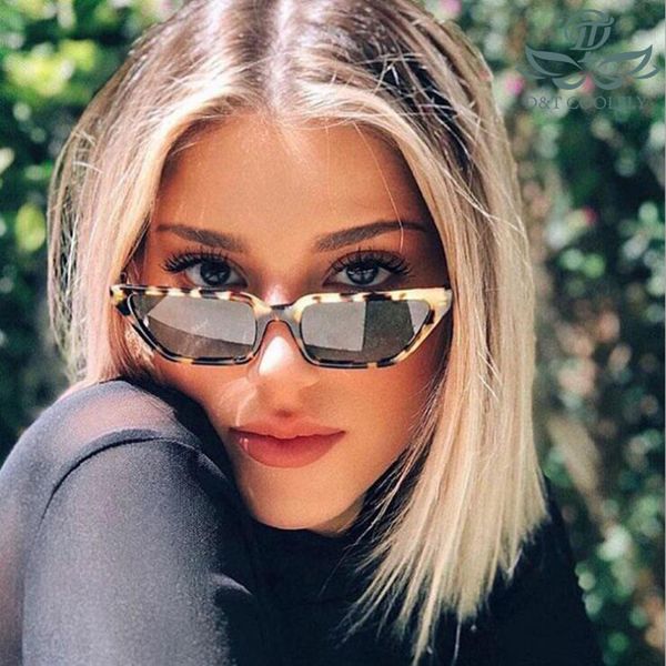 

d&t 2020 new fashion cat eye sunglasses women colorful mirror lens leopard frame brand vintage sunglasses uv400, White;black