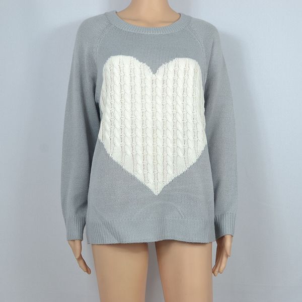 

women's winter sweaters casual long sleeve love heart print pullovers autumn knitted sweaters femme soft warm 2019 ws5420v, White;black