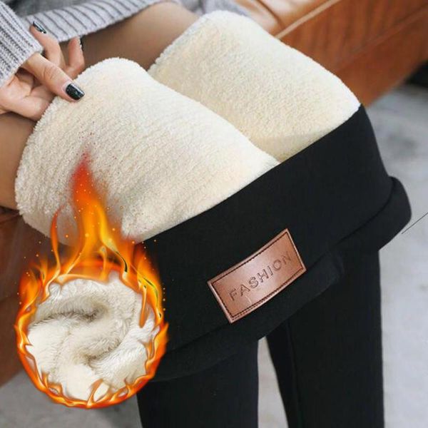 

women's warm thermal leggings camping hiking thick fit high elasticity stretchy velvet fleece lined autumn winter spring, Black;green