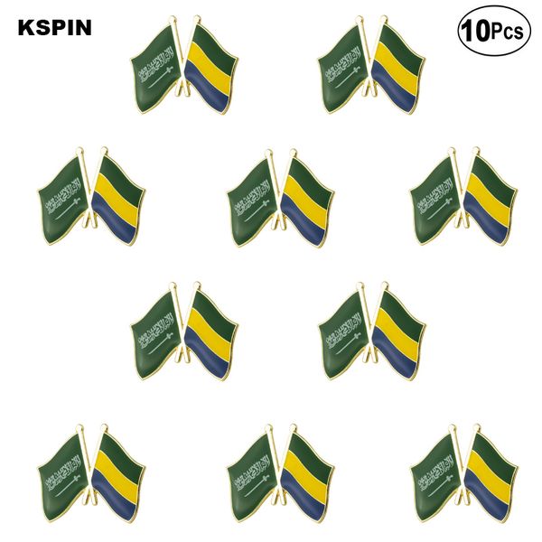 

saudi arabia & gabon lapel pin flag badge brooch pins badges 10pcs a lot, Gray