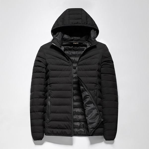 

casual cotton long clothes men winter coat men coat, Black
