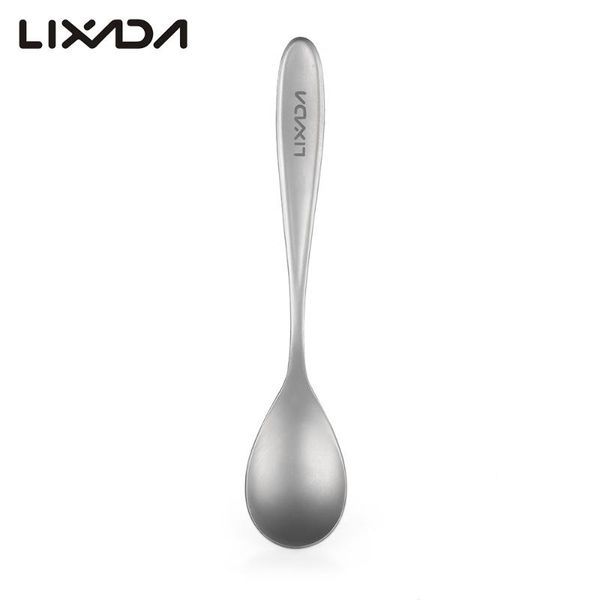 

lixada titanium ta8111s spoon lightweight dinner spoon table for home outdoor picnic camping hiking traveling