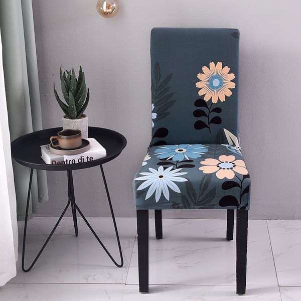 

spandex stretch elastic removable chair covers seat floral printing for wedding dining room office banquet chair cover vc