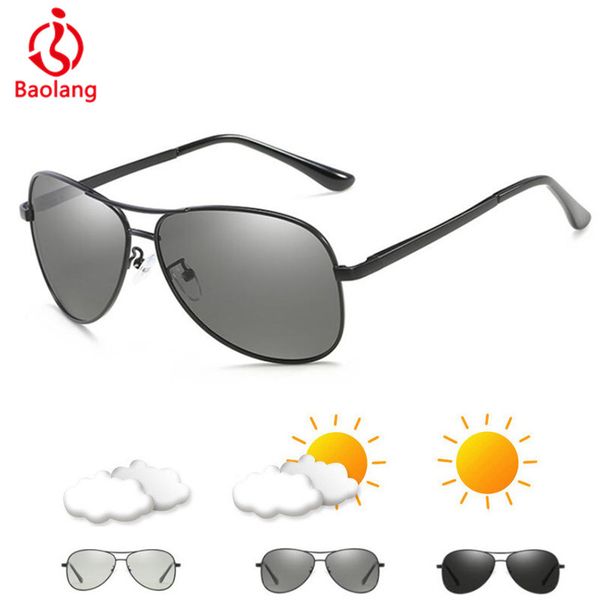 

pchromic sunglasses men polarized aluminum chameleon glasses driving shades women sun glasses men vintage male gafas de sol, White;black