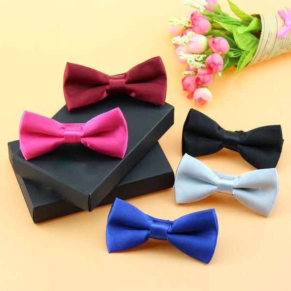 

new boys girls school fashion bow tie for kids bowtie solid candy colorful baby butterfly cravat yhb0003, Red;brown