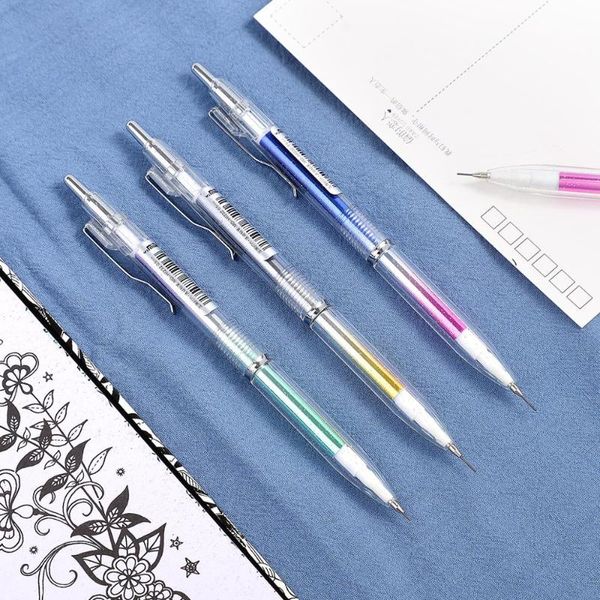 

jianwu 3pcs/set gradient mechanical pencil refill 0.5mm refill creative tricolor office school supplies stationery, Blue;orange