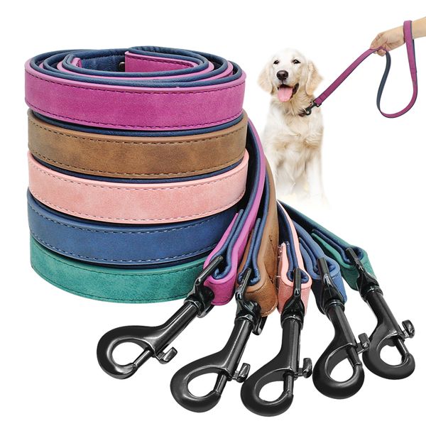 

dog leash harness leather lead pet dog puppy walking running leashes training rope belt for small medium large dogs pet supplies