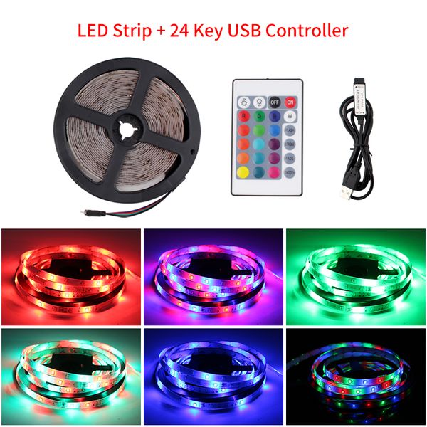 

dc 5v rgb usb led lamp strip lights waterproof 2835 60leds/m rgb led strip usb lights lamp tape diode ribbon tv backlight lighting