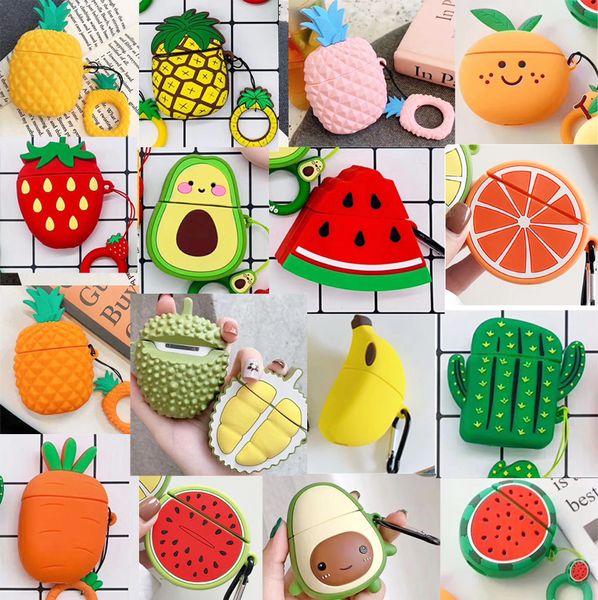 

pineapple watermelon banana avocado fruit cartoon for airpods cases silicone soft protector airpods cover earpod case air pods airpod case