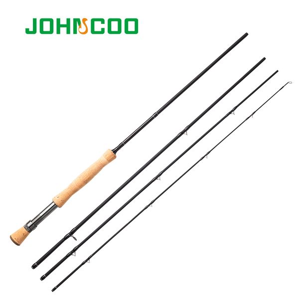 

fly fishing rod high carbon 9ft 2.7m 4 sections flyfishing rod line wt 5/6 7/8 soft cork handle fishing rod high quality