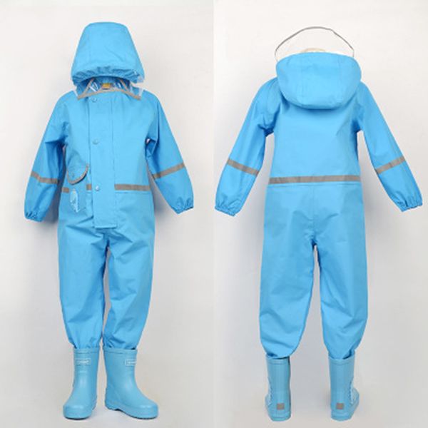 

85-130cm waterproof raincoat for children kids baby rain coat poncho boys girls primary school students siamese rain suit