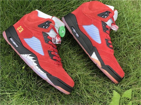 

новое поступление trophy room air 5 jsp черно-красные замшевые 5s баскетбольные кроссовки семья и друг голубой ci1899-400 кроссовки размер 7, White;red