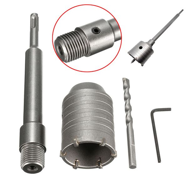 

1 set 50mm sds plus shank concrete cement stone wall hole saw drill bit with 200mm connecting rod wrench