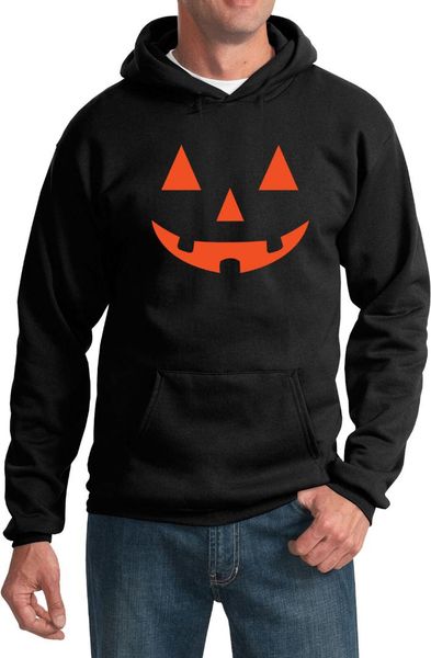 

mens halloween orange jack o lantern hoodie hip hop harajuku mens hoodies, Black