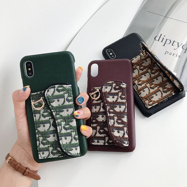 

Luxury de igner phone ca e for iphone 11 pro max 6 7 8 plu x xr pu leather fa hion card bag phone back for am ung galaxy 9 10 note 10