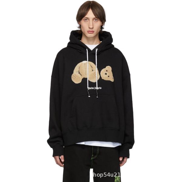 

fall/winter 2019 new palm angel decapitated bear teddy bear hoodie long sleeve lovers' vests, Black