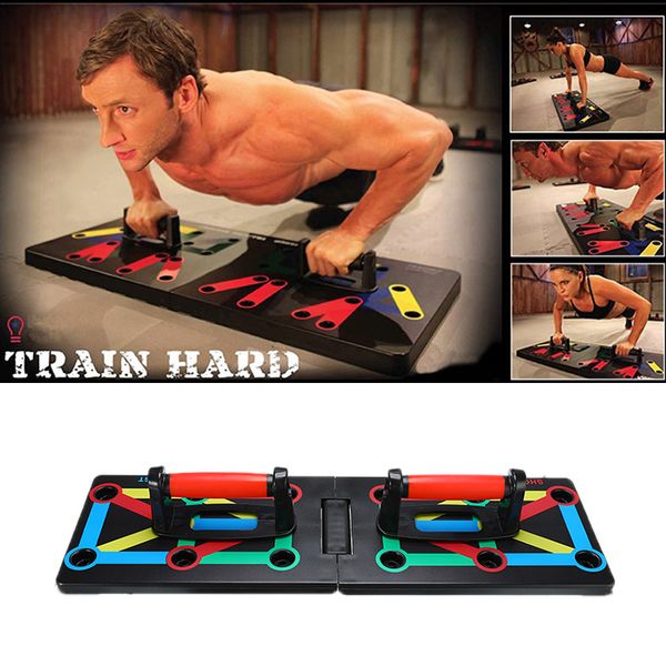 

1 set push up rack board 9 in 1 body building fitness exercise tool push-ups stand for men women body fitness tools